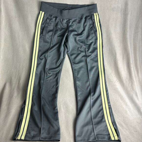 Vintage Y2K Nike Scott Mini Swoosh Flared Sweatpants Gray Large - Picture 1 of 6